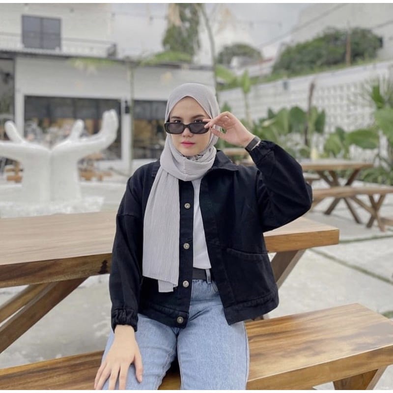 alvan.id JAKET JEANS WANITA/ JAKET OVERSIZE