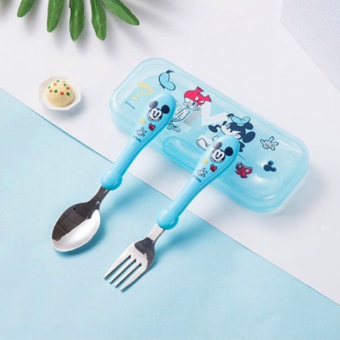 ORIGINAL DISNEY Mickey Minnie Baby spoon fork set HM1675