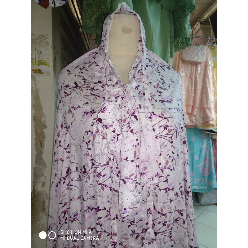 Mukena Travel-Rayon Daun kecil
