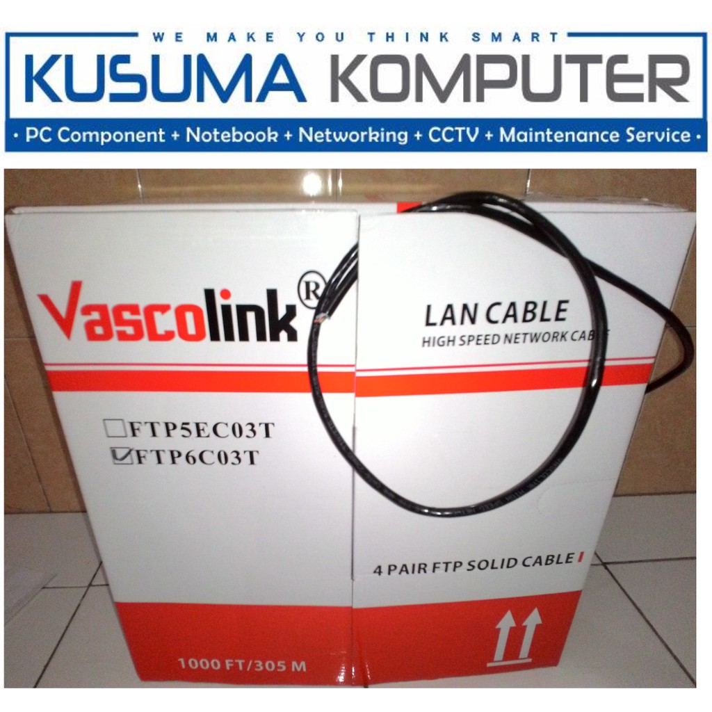 Vascolink FTP CAT6 305M Kabel lan jaringan