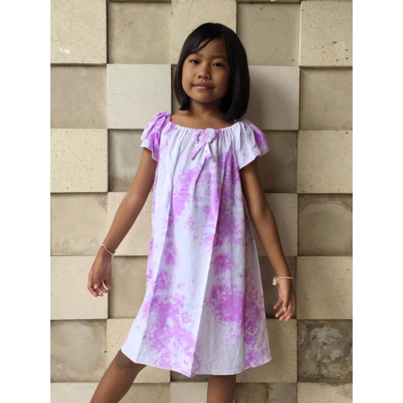 Dress Kara Tie Dye Anak / Dress Anak Perempuan / Dress Rayon Anak / Dress Tie Dye Anak