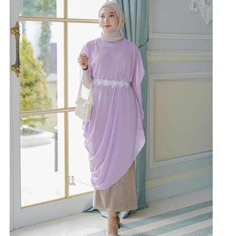 Keluaran Terbaru.. Baju Kaftan Wanita Muslim Remaja Ceruty Babydoll Premium Isyana Terbaru 2021