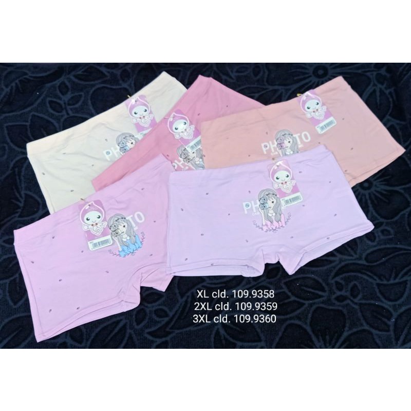 4pcs Celana Dalam Boxer Anak Perempuan 3-5th Karakter Lembut Katun Tebal