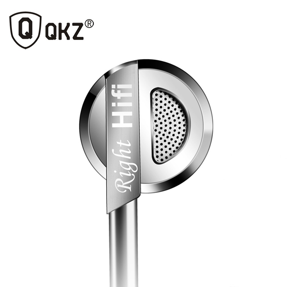 Earphone QKZ Bass Metal dengan Microphone QKZ-DM9 - Silver GARANSI