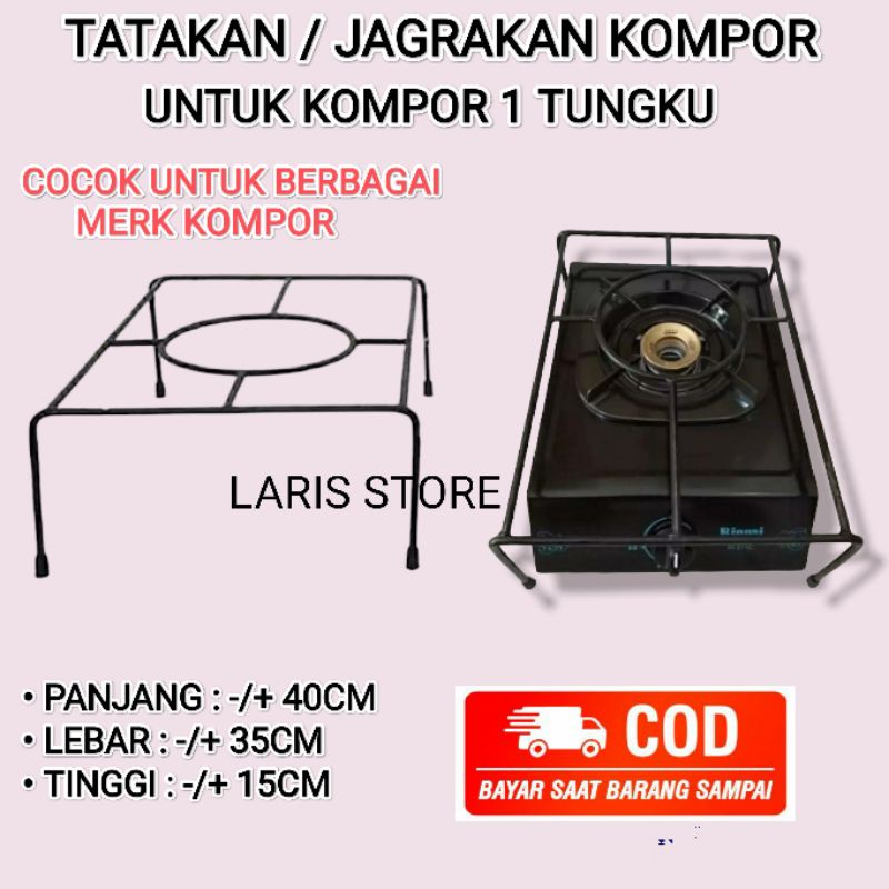 Jagrak / Tangkringan / Jagrakan Tatakan Kompor Gas Oven Untuk 1 Tungku Rinnai Quantum Semua Merk