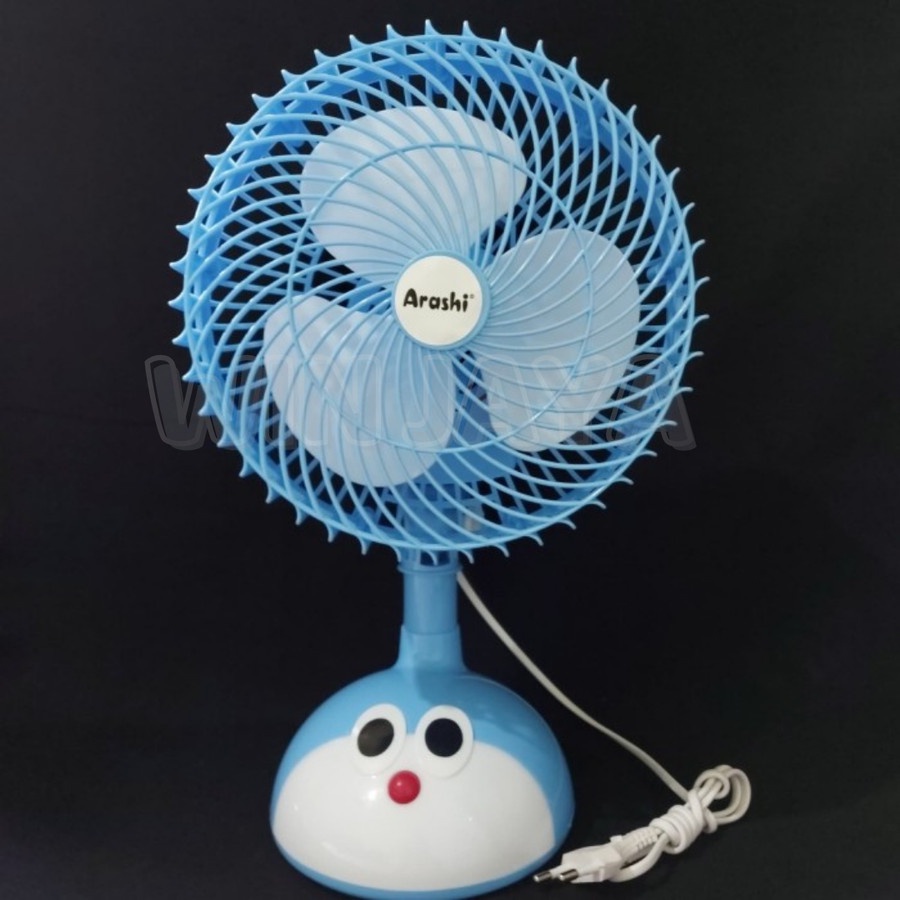 KIPAS ANGIN CARTOON ARASHI DM01 2 IN 1 DESK FAN 8&quot; KIPAS DORAEMON MULTIFUNGSI