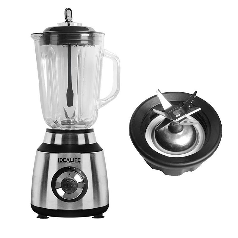 Blender Kaca Set Listrik IL220A Idealife Penggiling Chopper Elektrik Dapur Halus IL 220A stainless pisau mangkuk