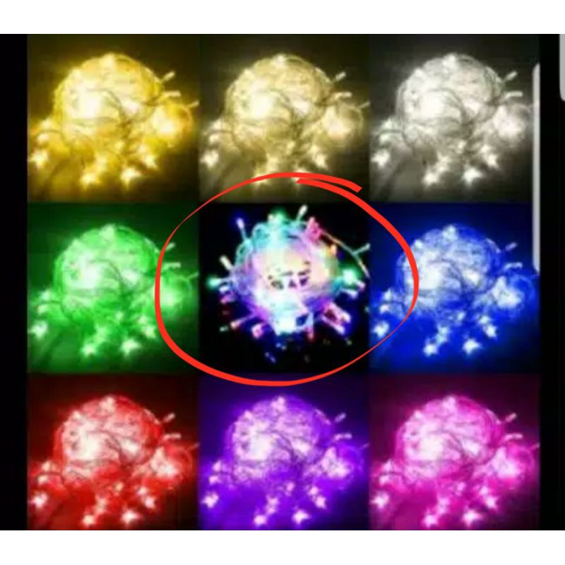 Lampu Natal 10 meter Rainbow Tumbler LED Twinkle Lampu Dekorasi Hias Rainbow