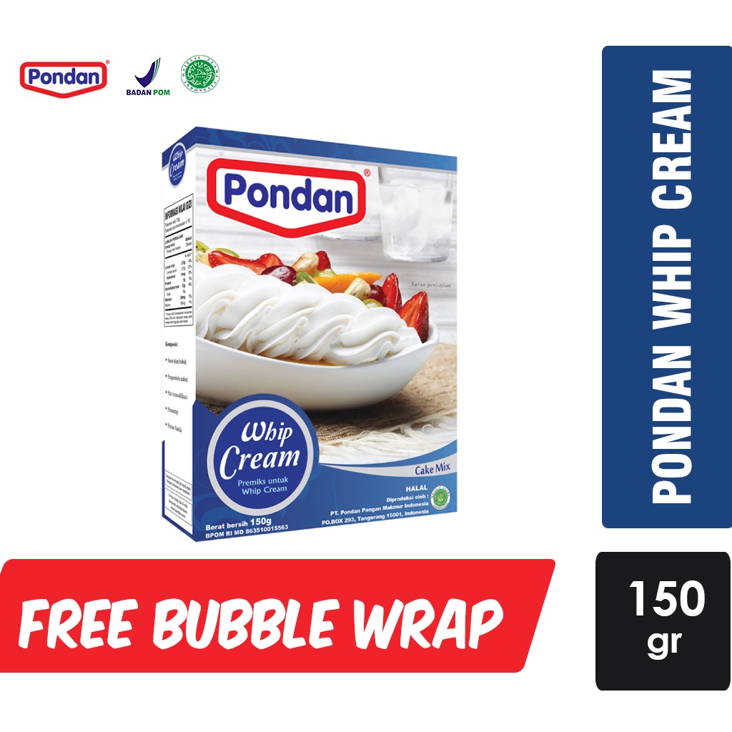 

Pondan Whipped Cream Powder / Whipping Cream Bubuk [150gr]