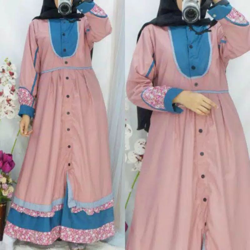 gamis replika tuneeca pink