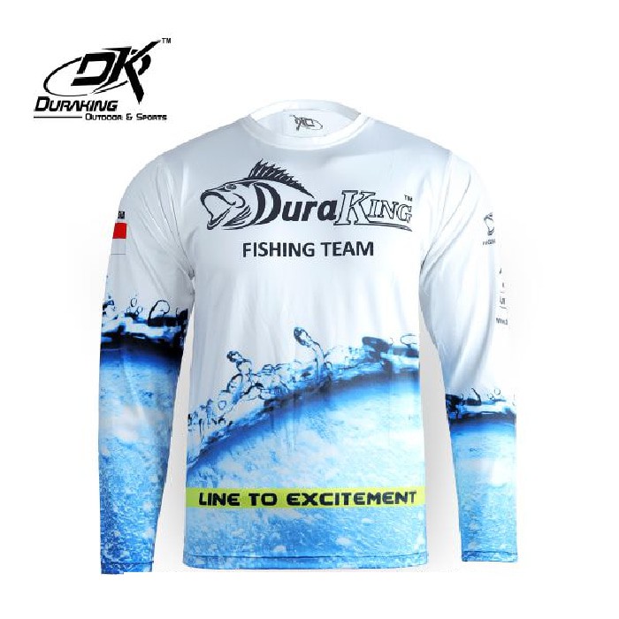DK Fishing Jersey LS  Wave Maxis White