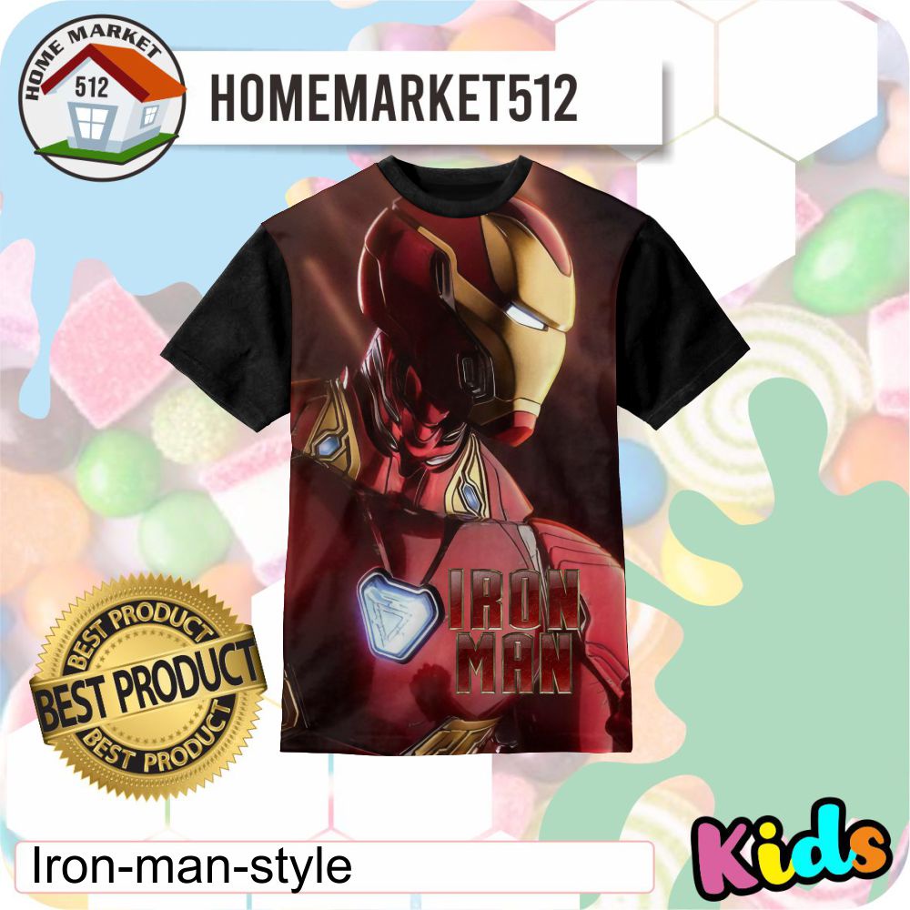 Kaos Anak Iron Man Style Kaos Anak Laki-Laki Dan Perempuan | HOMEMARKET512