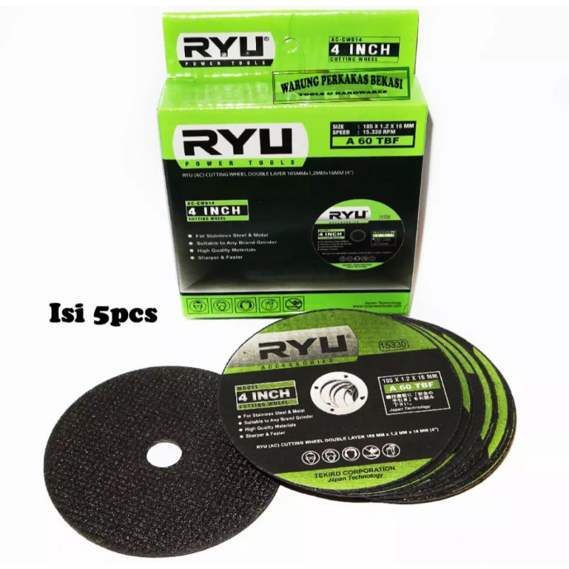Mata potong besi RYU 4" (isi 5)