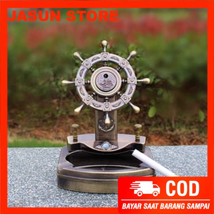 BISA COD! asbak plus korek api mancis model Stir Kapal ashtray lighter hadiah unik