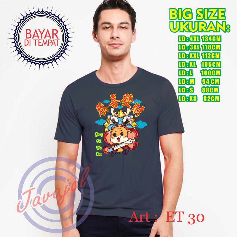 JAVAJOL - Kaos Pria / kaos imlek / baju imlek / baju kaos cowok / atasan pria jumbo / Kaos Distro / 