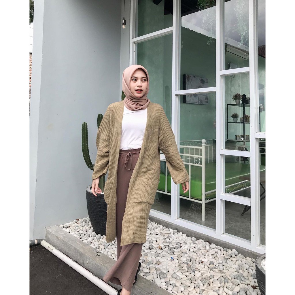 Cardigan Rajut Long Oversize Jumbo