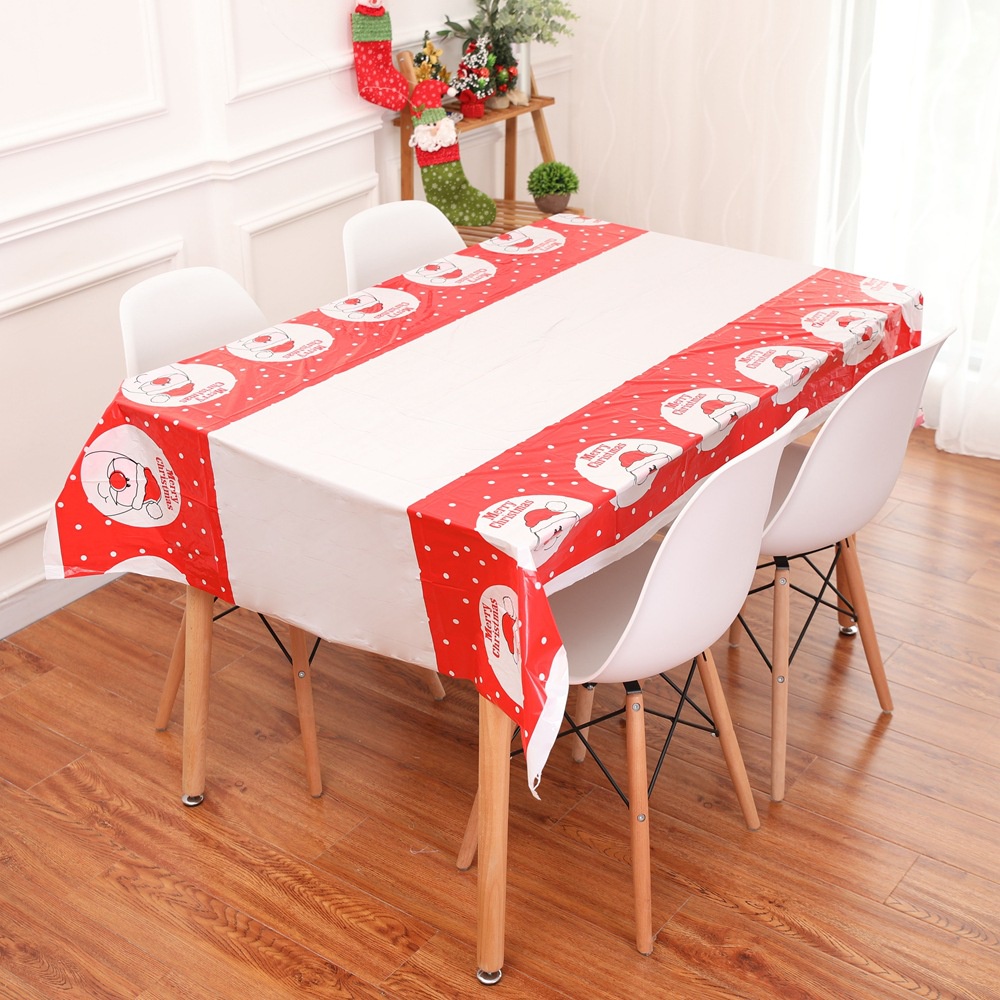 [Christmas Products] Cartoon Pattern Christmas Party Disposable Tablecloth