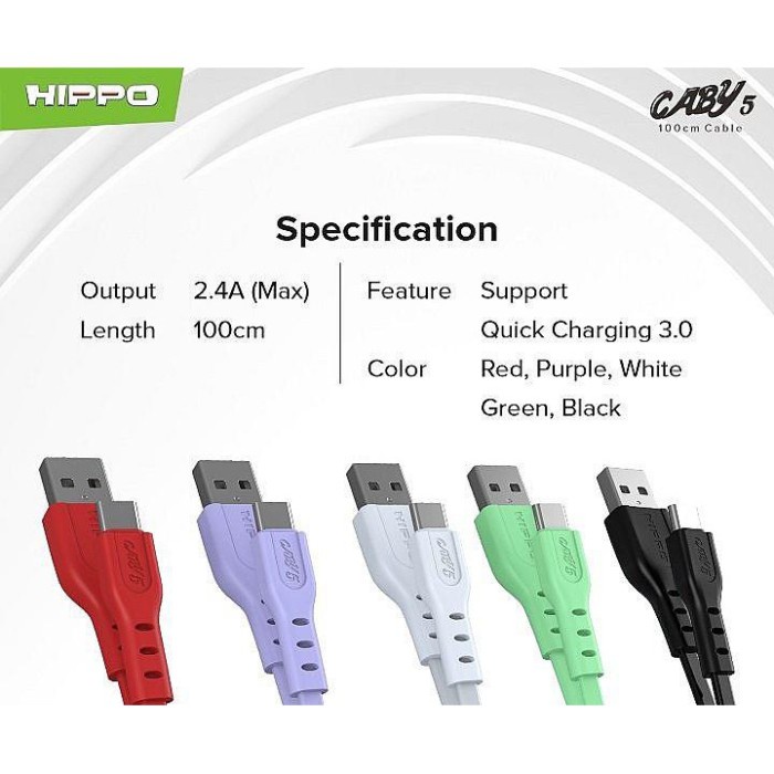 

KABEL CAS HIPPO CABY 5 TYPE-C USB-C 1 METER