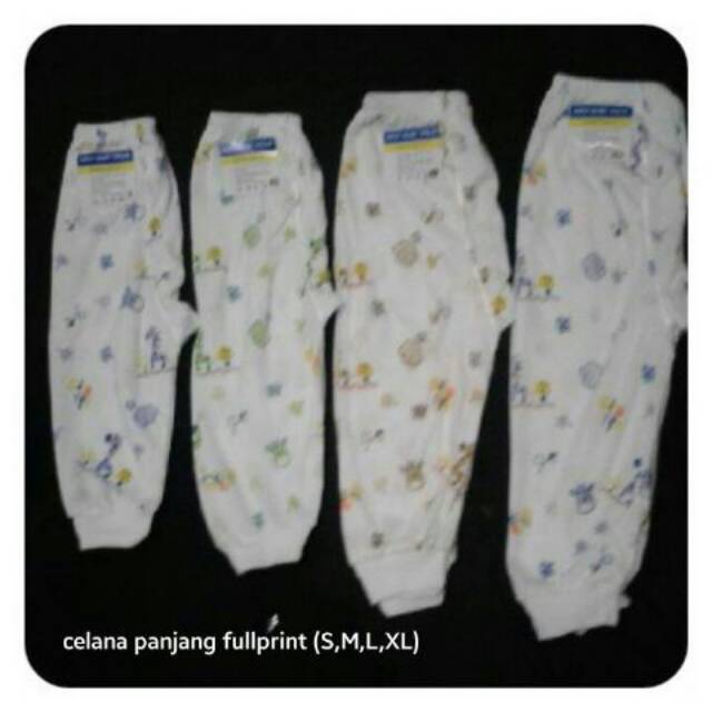 3 pcs celana pempers panjang bayi anak PUTIH MOTIF