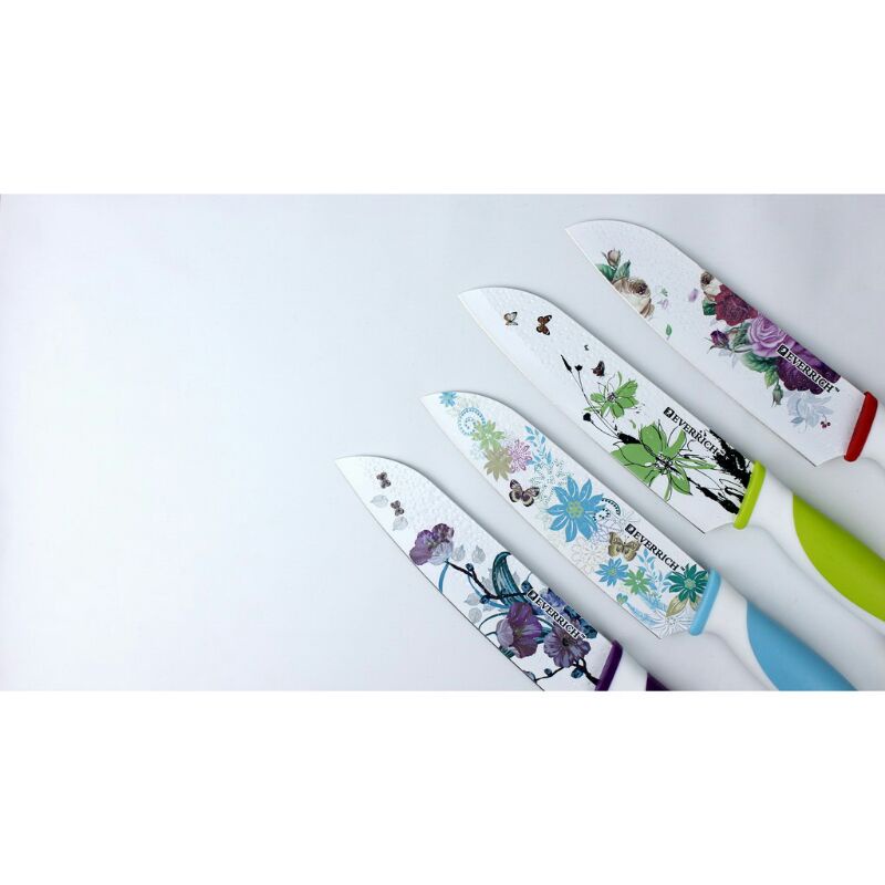 PISAU DAPUR KERAMIK MOTIF BUNGA