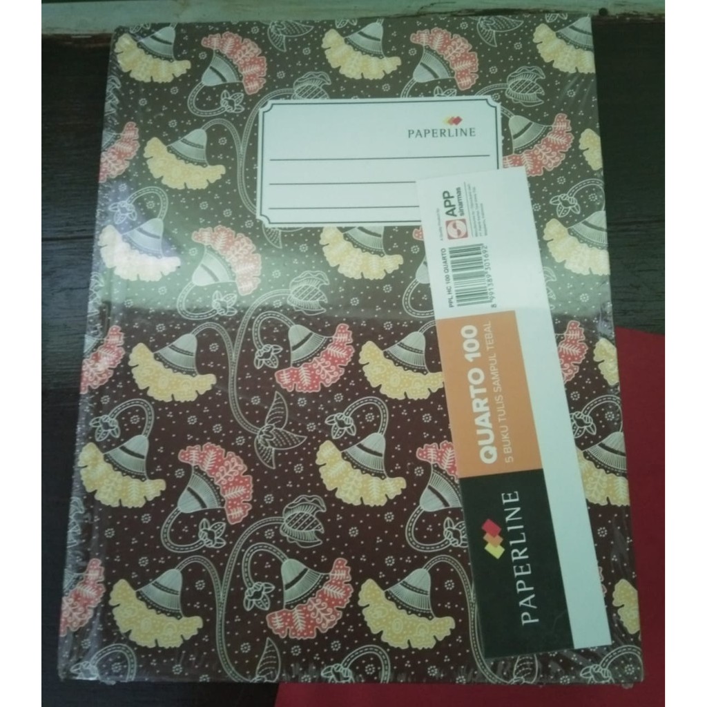 Buku Tulis Quarto 100 PAPERLINE/Buku Kwarto PPL 100/Hard Cover Kuarto ( PCS )