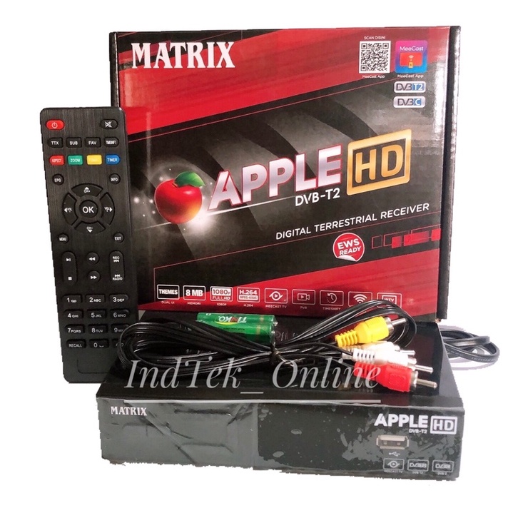 receiver tv set top box stb matrix apple hd dvb t2 digital dvbt2 antena uhf