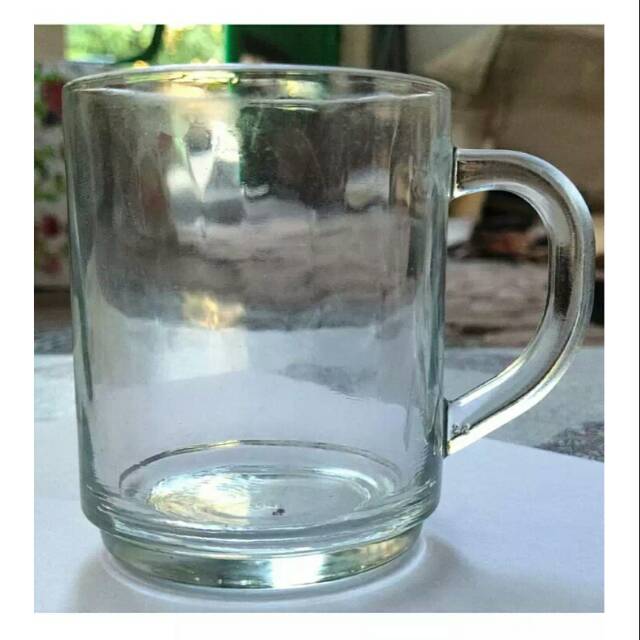 Ready 1 pcs Stok Gelas kopi Polos Gagang / Gelas kopi / Gelas Kopi Polos