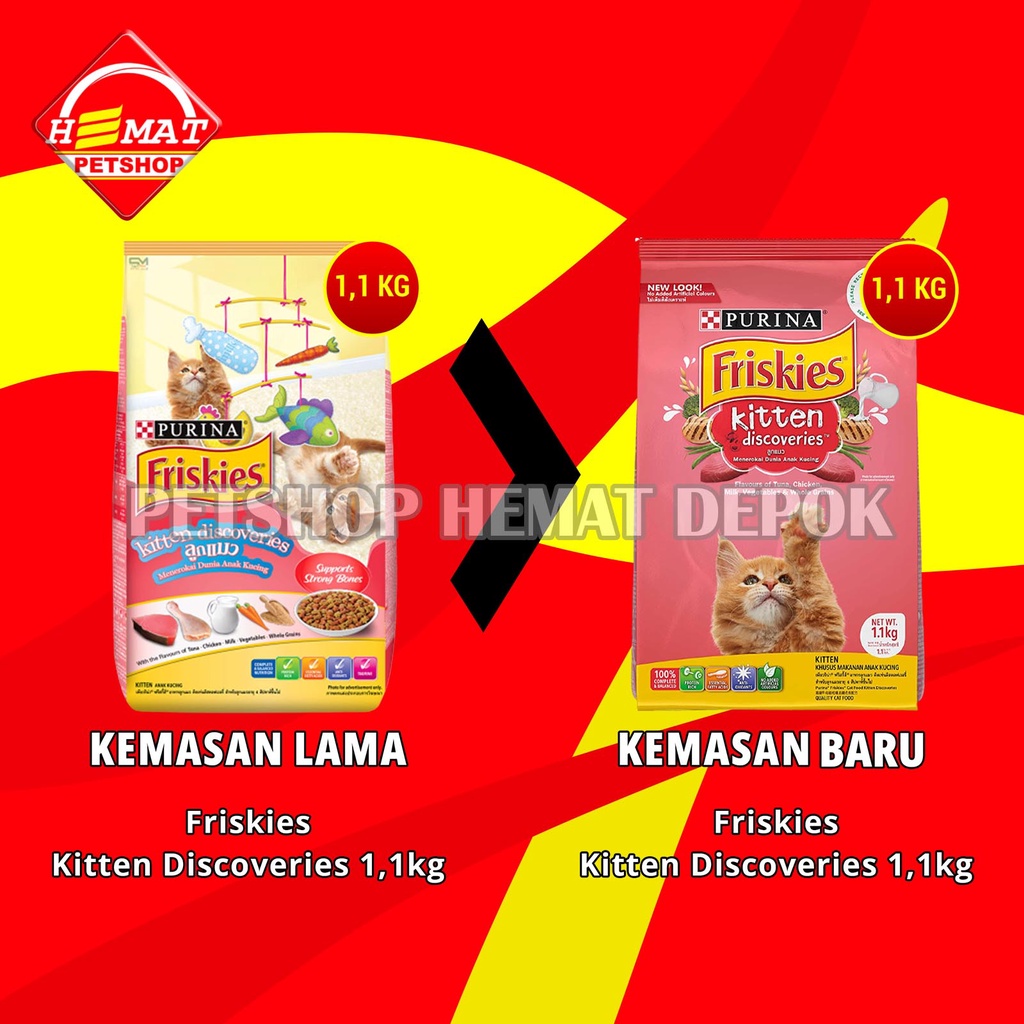 Friskies Kitten Discoveries 1,1 Kg Makanan Kucing Freshpack 1,1kg