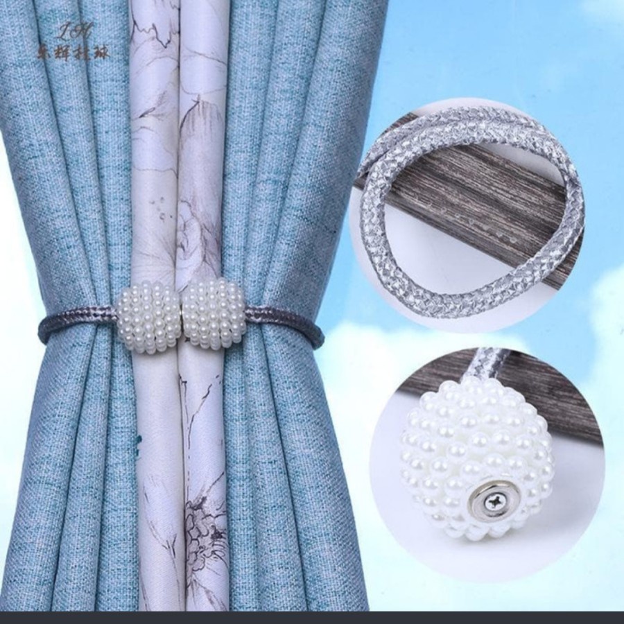 Tali Magnet Gorden Pengikat Hordeng Tirai Curtain Tie Rope Ball Rumah