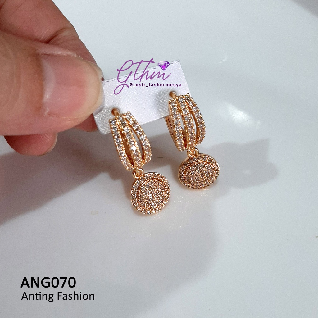 Anting Klip Jurai BVL Diamond Perhiasan Fashion Import Premium Anti Karat ANG070 gthm