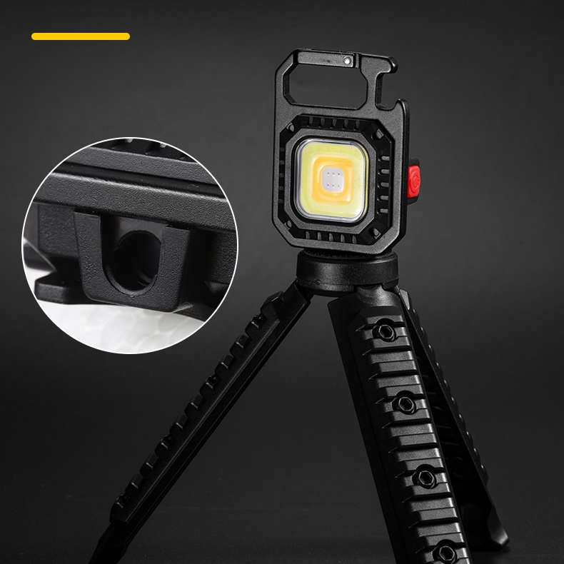 Lampu Senter LED Mini 500 Lumens Terang USB Rechargeable Dengan Gantungan Kunci Untuk Outdoor