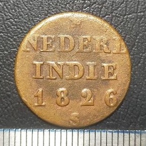 #34.NIS. UANG KUNO / KOIN KUNO 1/4 STUIVER NEDERL INDIE TAHUN 1826 S