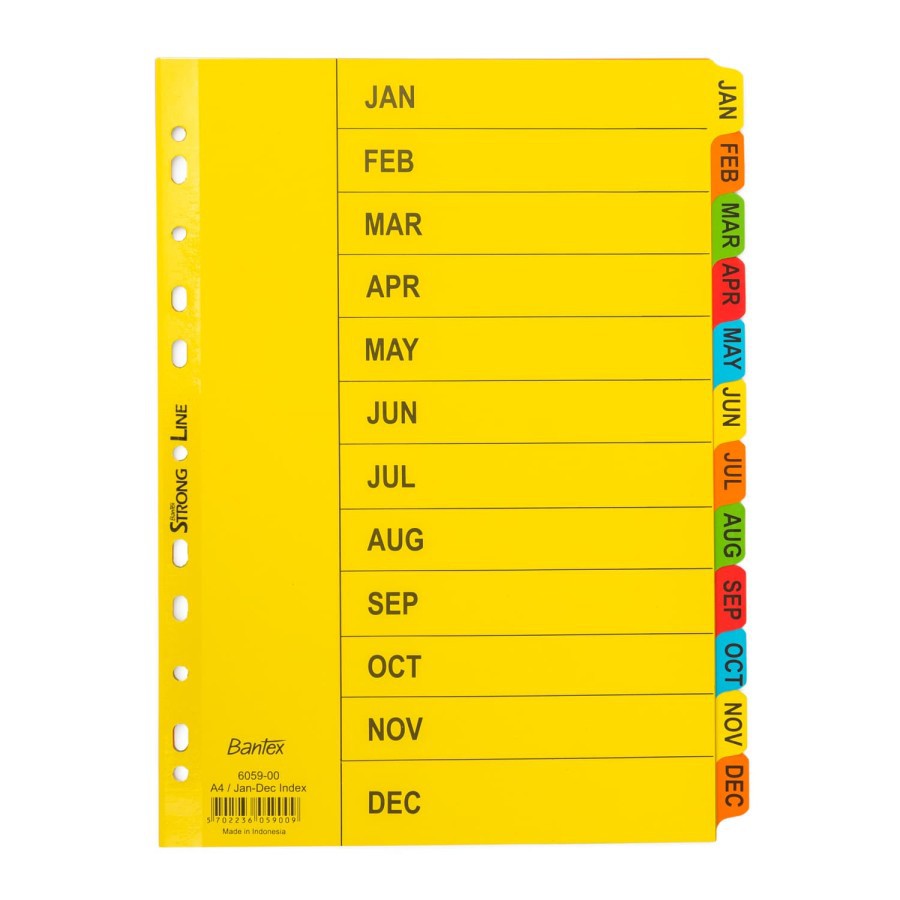 

Bantex 6059-00 Carton Index A4 Jan-Dec ( 1 Set - 12 Lembar ) ( IRRA STORE )