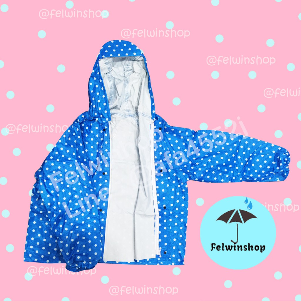 FELWINSHOP Jas Hujan Polkadot Dewasa Bahan Parasut Cantik