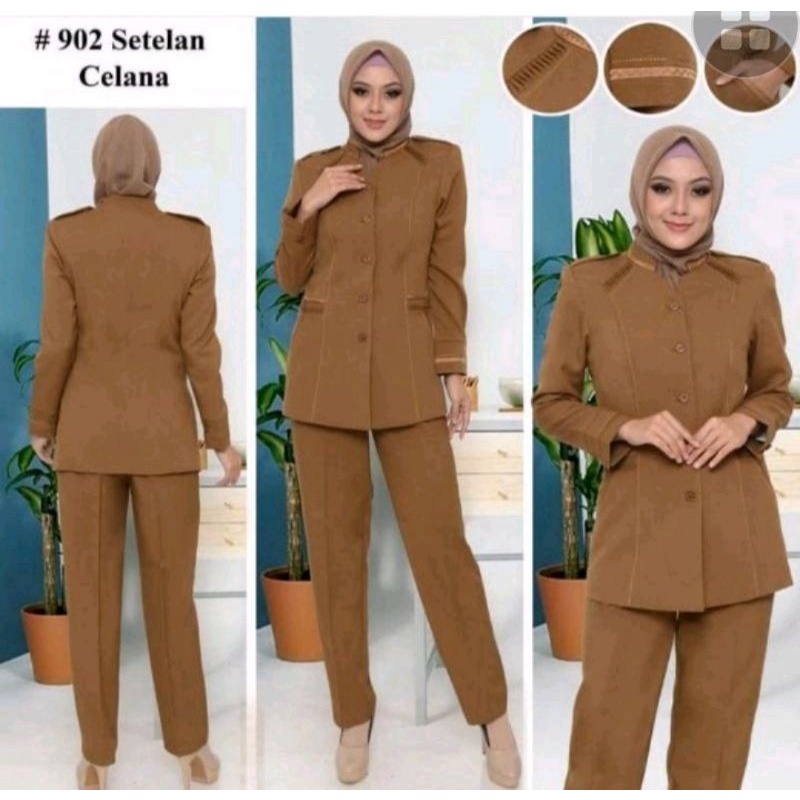 seragam pemda wanita PNS ASN Pemda tua PNS seragam Baju dinas Wanita PDH wanita Blazer Jas Pemda Pangkat Seragam PNS Pangkat Pemda tua  PNS Pemda Aceh Pangkat Pemda Aceh Wanita Keren Setelan Jas PDH Wanita Baju Dinas PNS Pemda Kerah Sanghai Seragam Guru