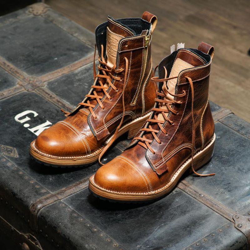 GR Company | Sepatu Boots Kulit Pria - GMR Series 1 - Brown