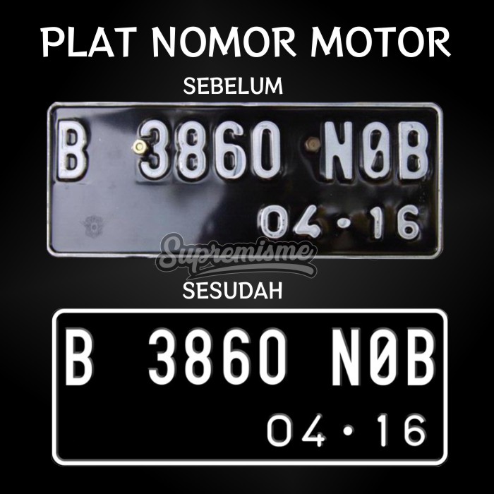 STIKER PLAT NOMOR MOTOR MURAH NOMOR POLISI