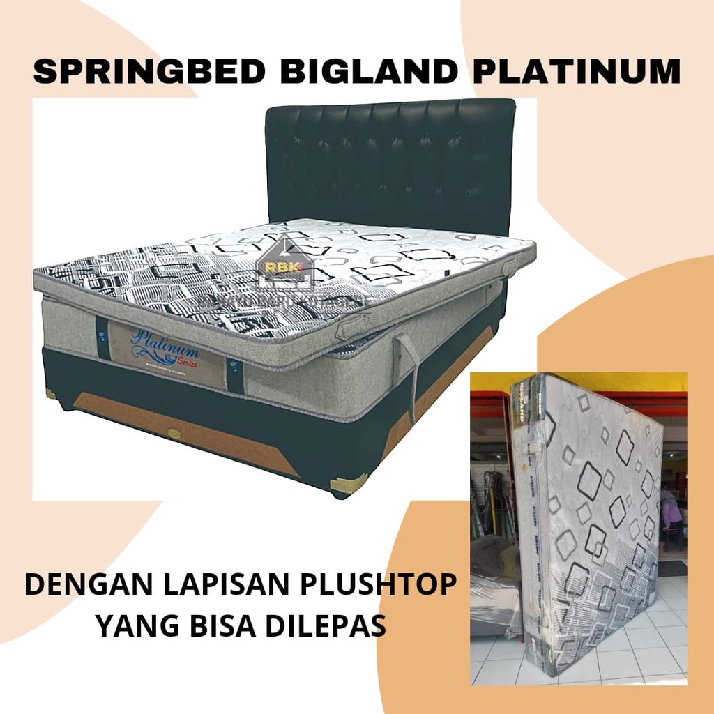 Springbed Bigland Platinum Plushtop lepasan 160x200 kasur saja Jogja