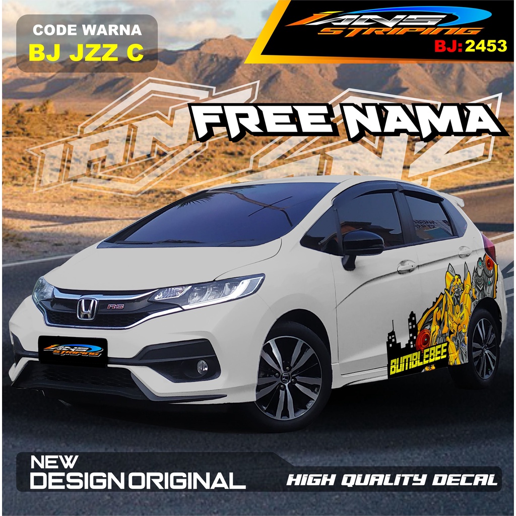 VARIASI STIKER MOBIL HONDA JAZZ / VARIASI STICKER MOBIL BODY SAMPING BRIO AGYA AYLA / DECAL STIKER MOBIL ALL TYPE / STIKER MOBIL