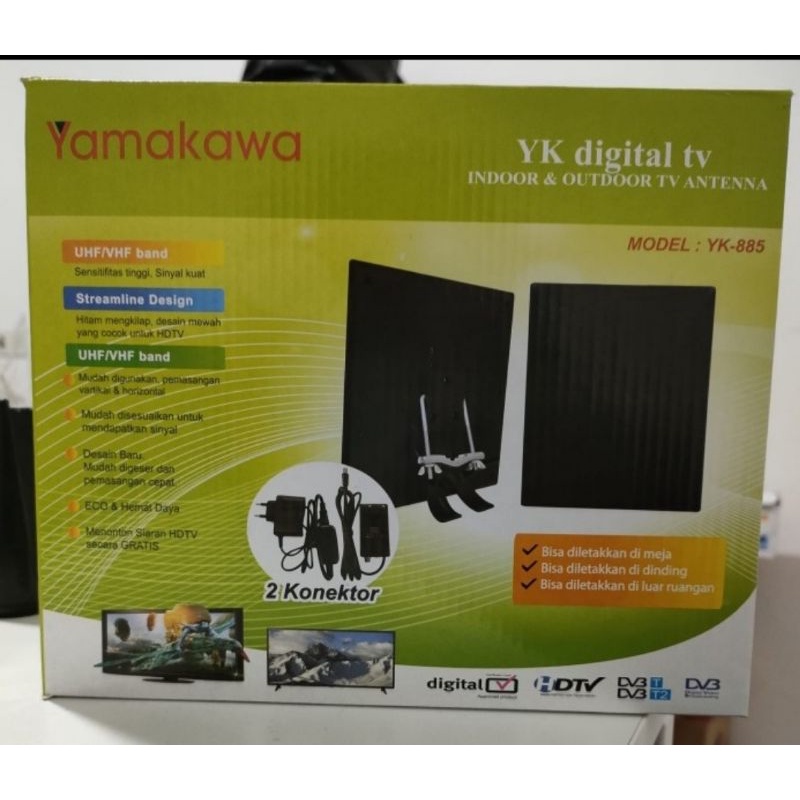 Antena TV Digital Luar Dalam Indoor Outdoor DVB T2 + Booster