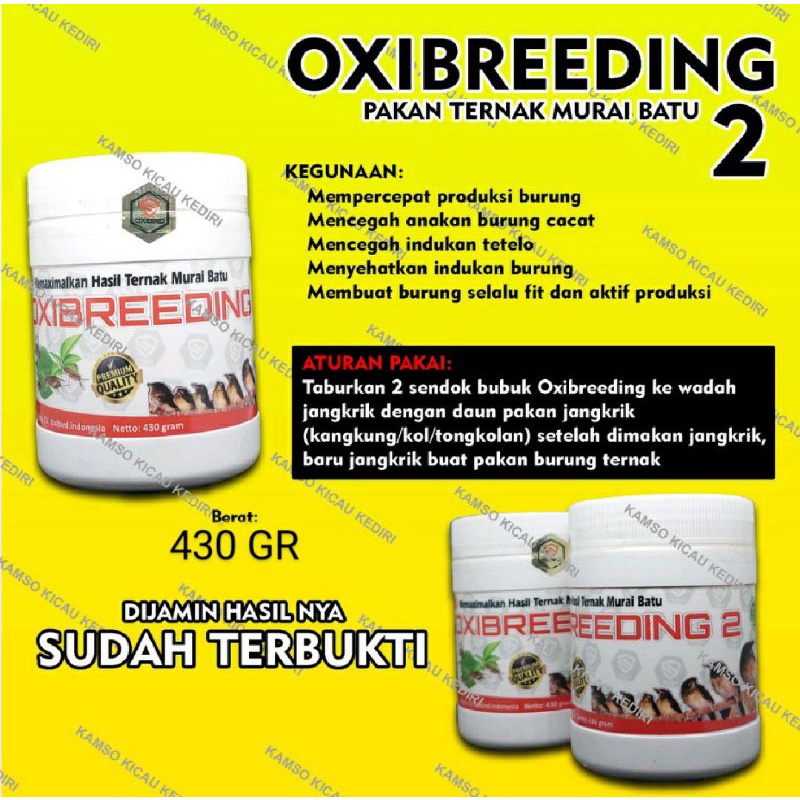 OXI BREEDING oxi breeding oxibreeding 430gr voer pakan jangkrik ternak burung murai batu