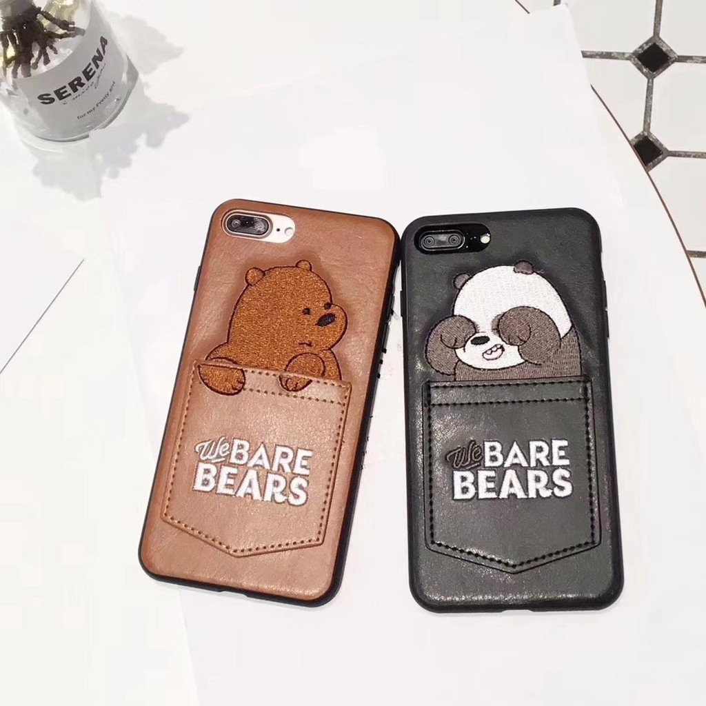 Case Motif Panda Beruang Putih Untuk iPhone 11 pro MAX XS MAX XR 6s 6Plus i7 i8 7plus X