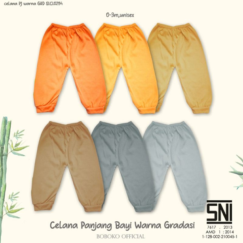 Boboko Celana Panjang Bayi/Cln Pjg Warna