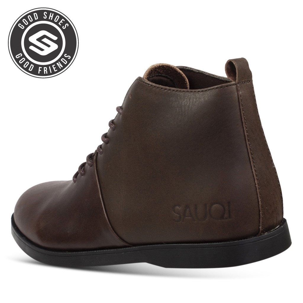 Sauqi Footwear - Signore Coffee Sepatu Casual Boots Fashion Pria Kulit Asli