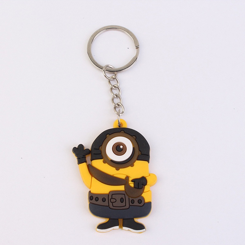 Gantungan Kunci Desain Kartun Minion Despicable Me Bahan Pvc Untuk Aksesoris Tas