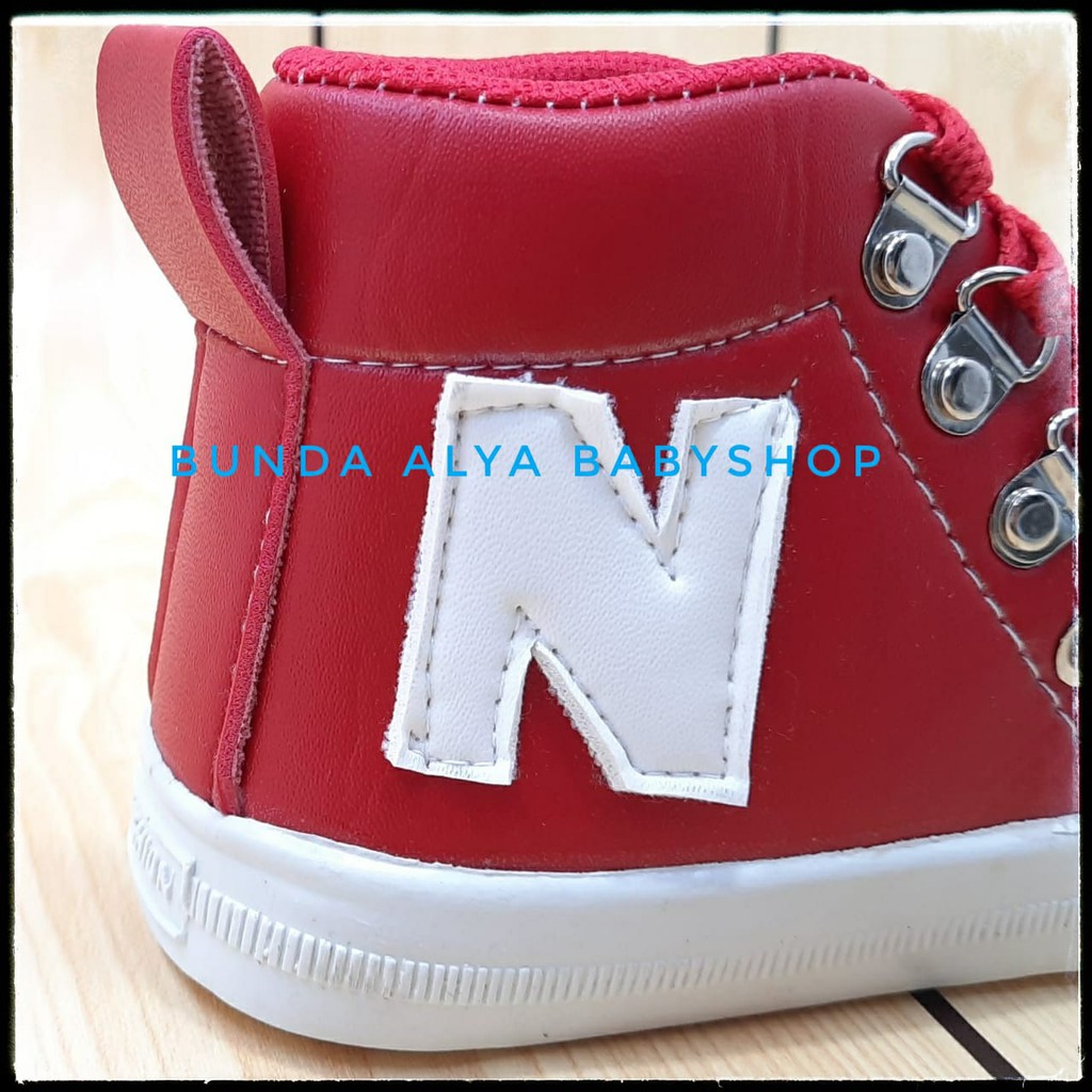 Sepatu Anak Laki Laki Alas Karet Usia 5 6 Tahun MERAH - Sepatu Anak Cowok Boots Alas Karet Keren Size 33 - 34