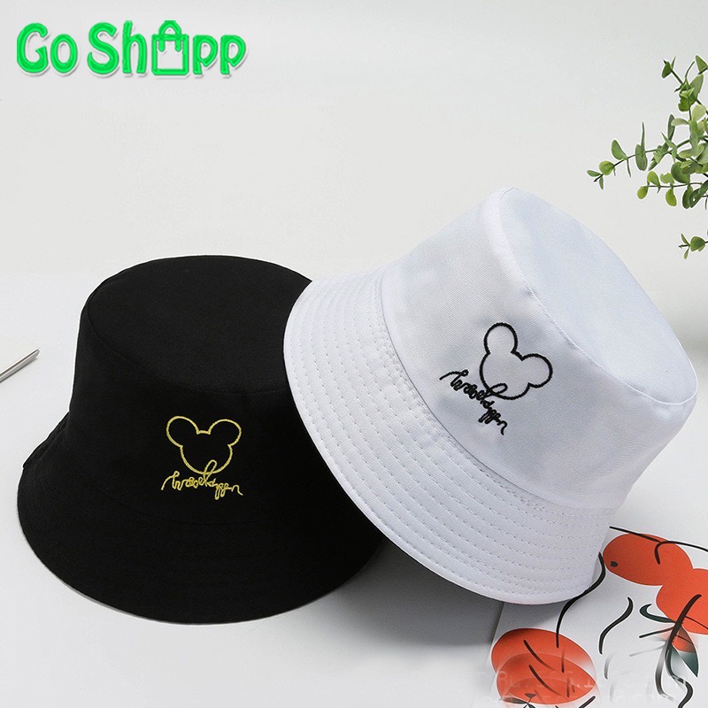 Bucket Hat Import 2 Sisi Bordir Model Korea - Bucket Hat Korea Unisex Wanita dan Pria - Topi Bucket Hat Korean Style - Bucket Hat Polos Import Bahan Polycotton Premium - Topi Wanita Import - Topi Pria Import [CP03]