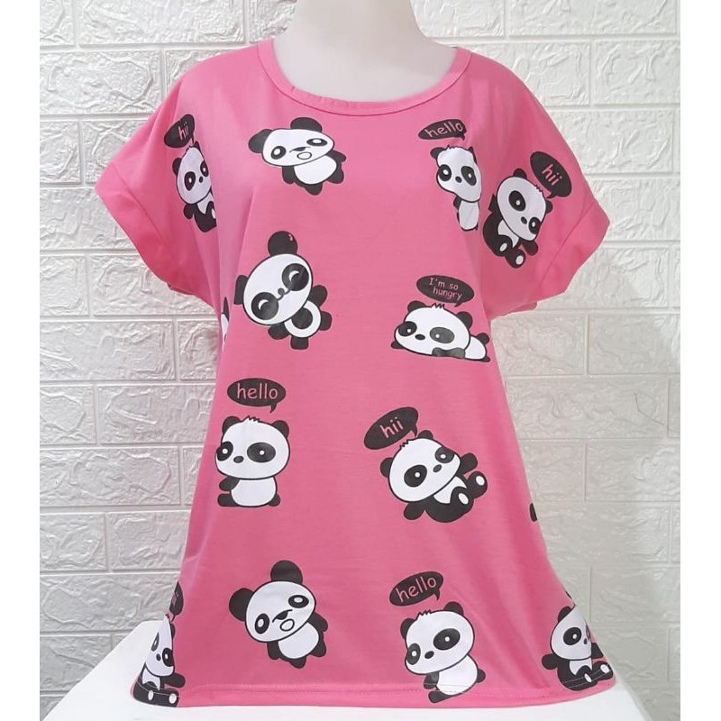 PROMO!!!KAOS WANITA JUMBO PANDA/HARGA GROSIR/HARGA MURAH