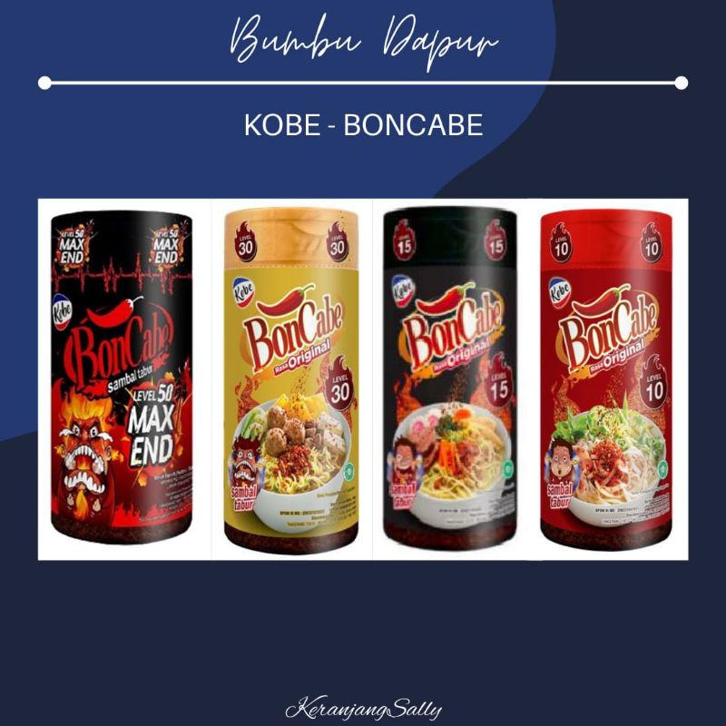 [1 Botol] KOBE BONCABE Sambal Tabur | Bon Cabe Bumbu Rujak Buah | Bon Cabe Bubuk | Bumbu Dapur