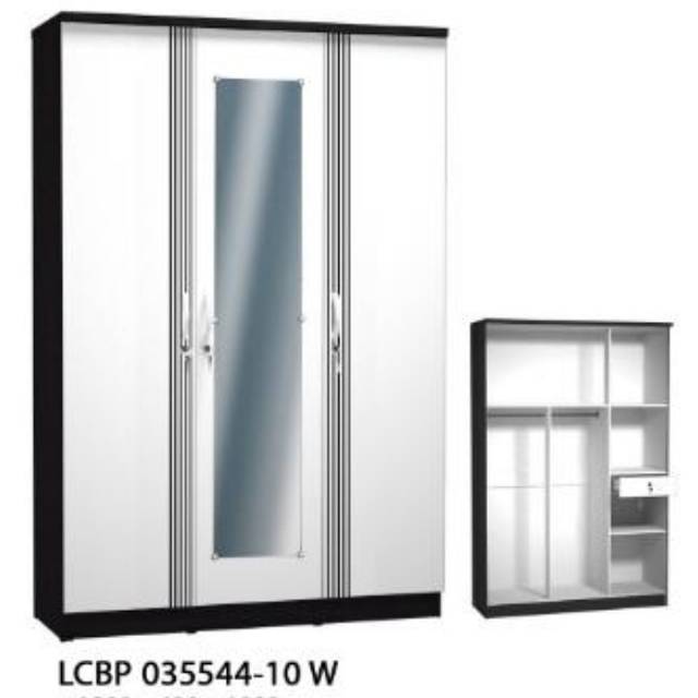 Lemari Pintu 3 Putih Olimpic Gstar Termurah (Bandung)